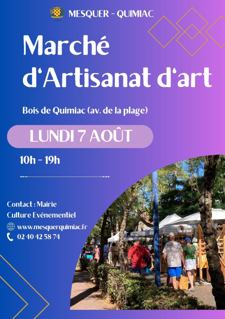 L'artisanat local s'expose à la plage de Quimiac. Venez y découvrir mes dernières créations en pierres fines.
