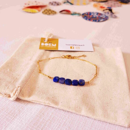 Bracelet LILI lapis pochettte